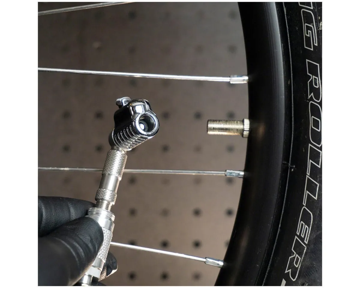 Prestacycle Pumps & Co2|Pumps & Co2|Pro Schrader Head (Silver)