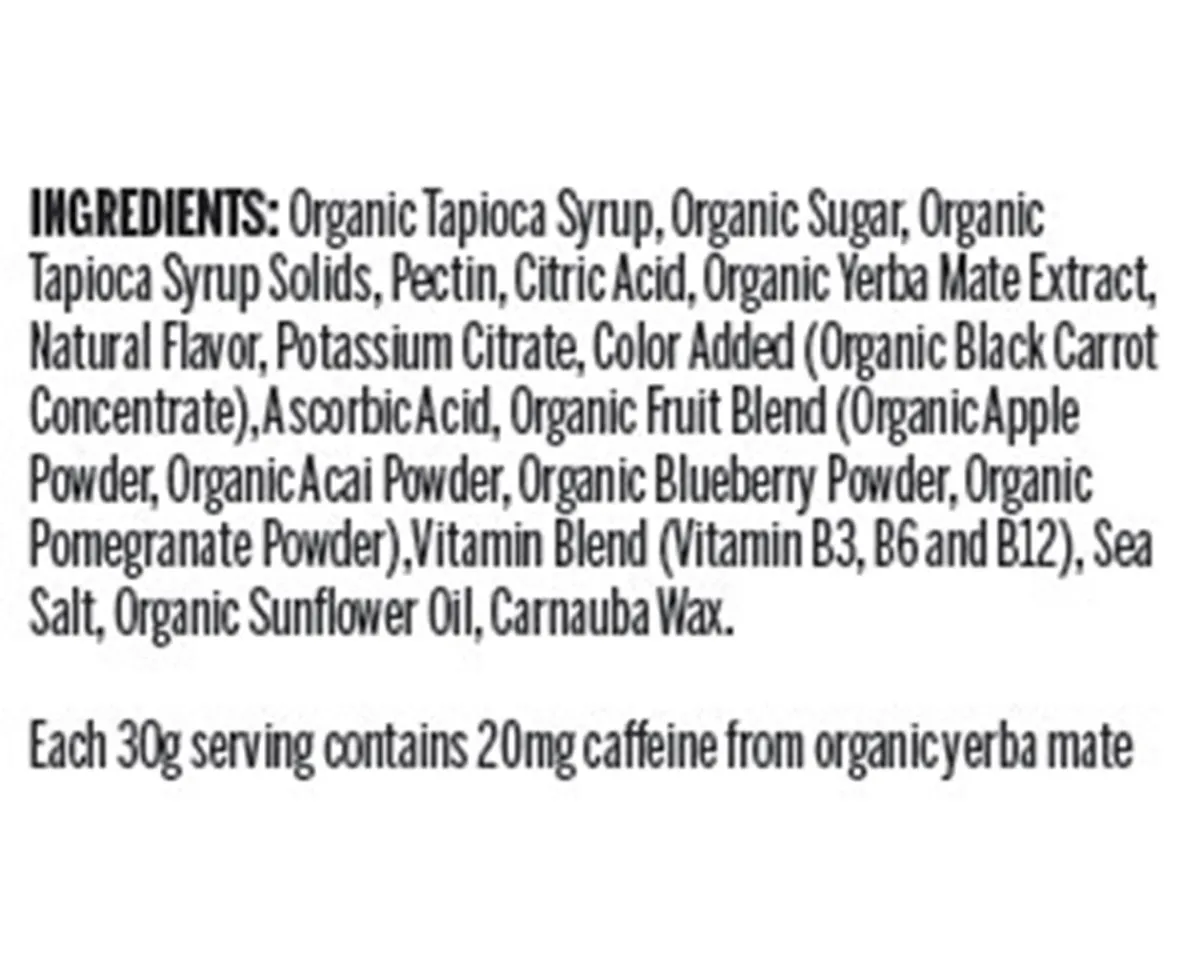 Probar Nutrition & Skin Care|Bolt Organic Energy Chews (Berry Blast w/ Caffeine) (12 | 2.1oz Packets)