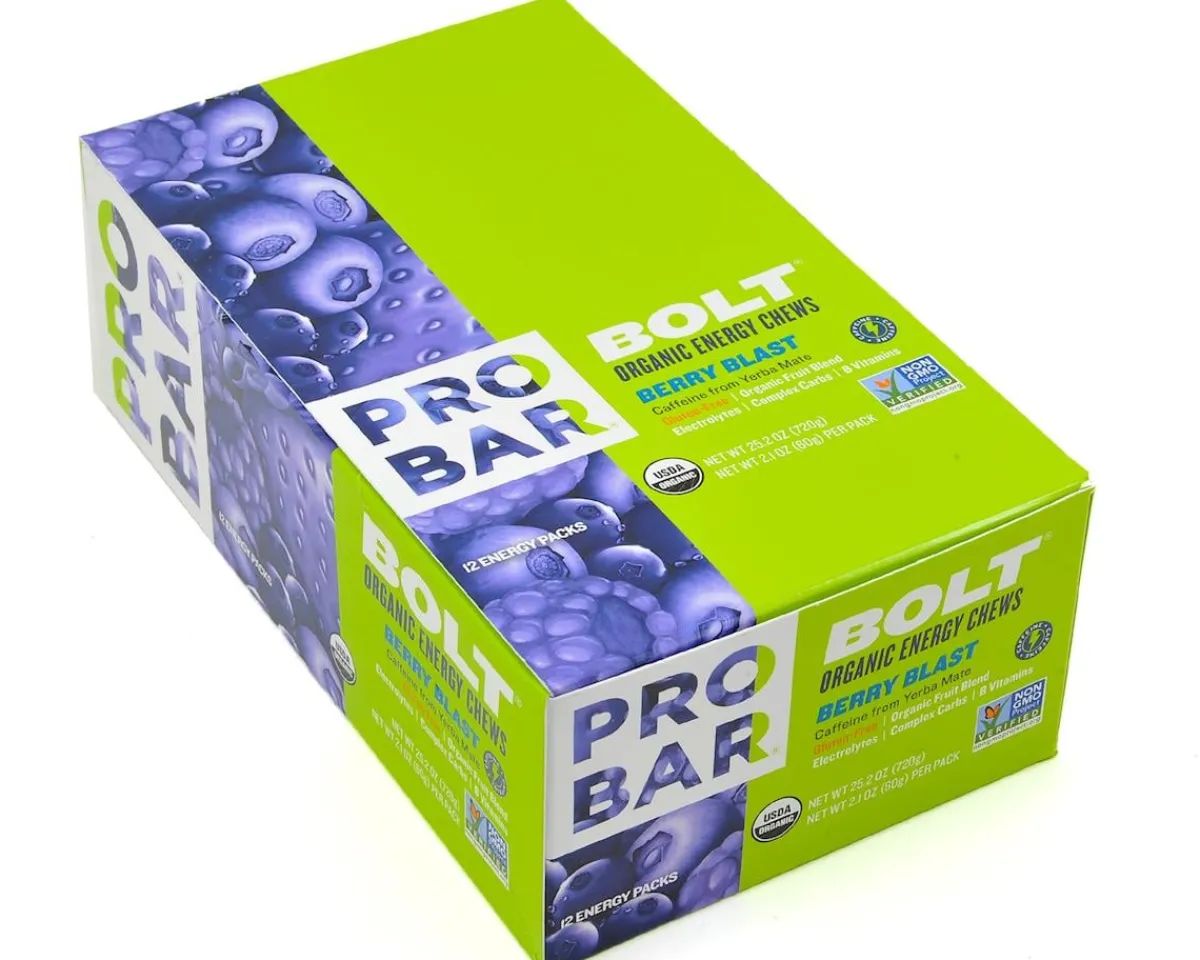 Probar Nutrition & Skin Care|Bolt Organic Energy Chews (Berry Blast w/ Caffeine) (12 | 2.1oz Packets)