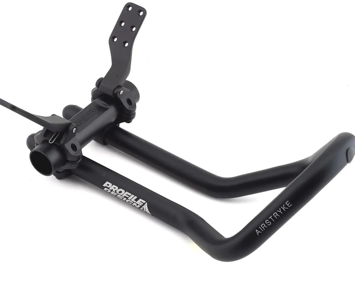 Profile Design Handlebars|Airstryke II Aluminum Aerobar (Black) (Ergo Armrests, L2 Flip-Up Bracket)