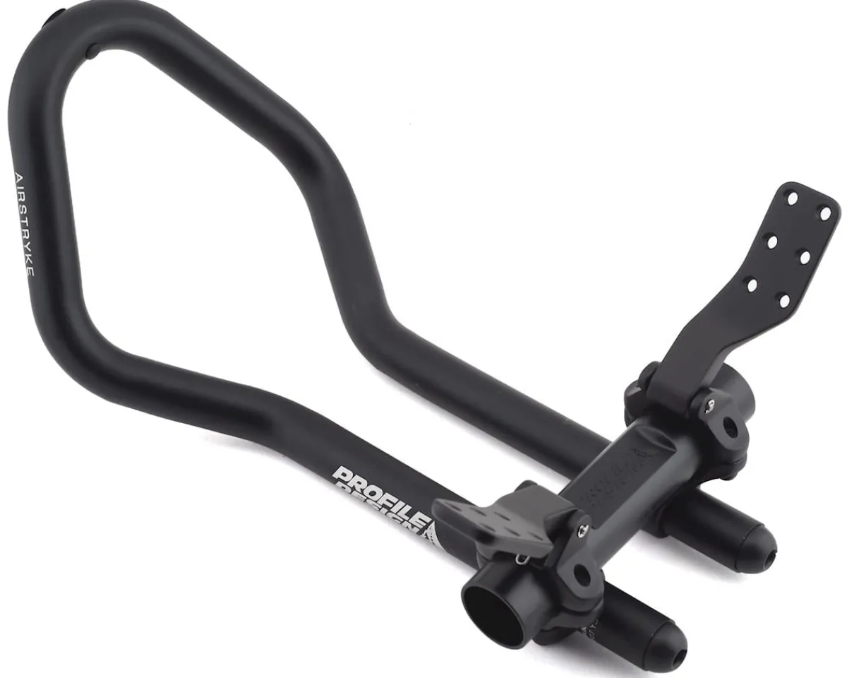 Profile Design Handlebars|Airstryke II Aluminum Aerobar (Black) (Ergo Armrests, L2 Flip-Up Bracket)