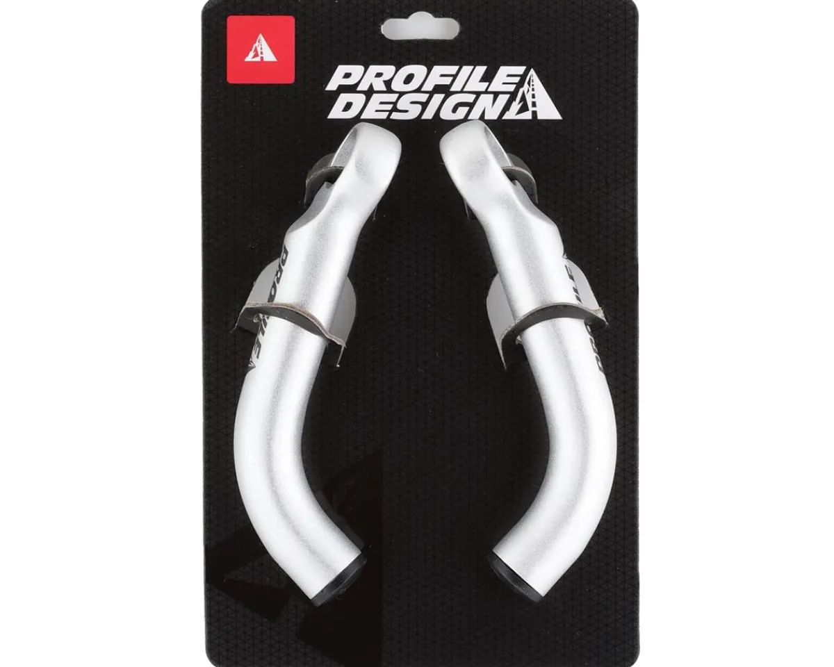 Profile Design Handlebars|Brief Bar Ends (Silver)