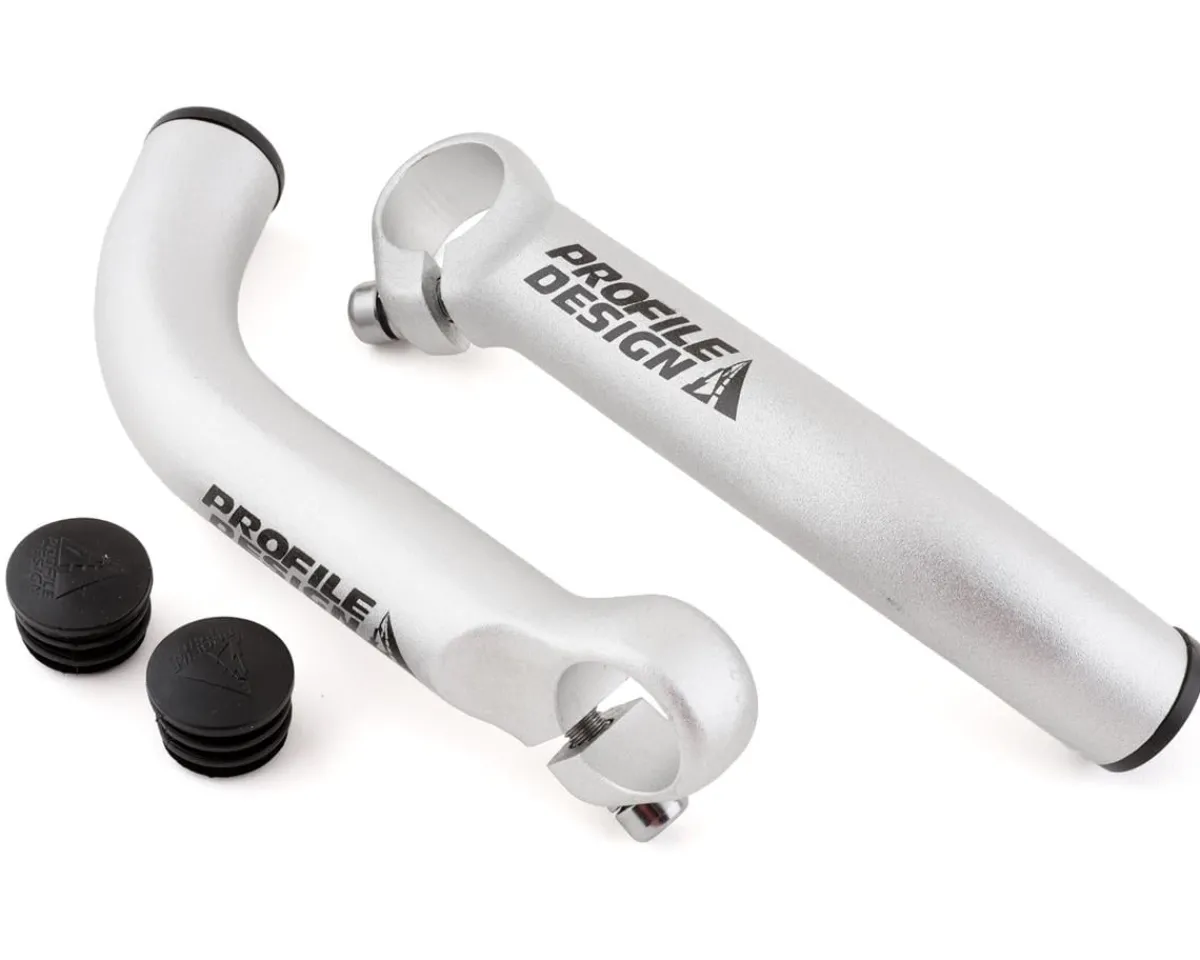 Profile Design Handlebars|Brief Bar Ends (Silver)