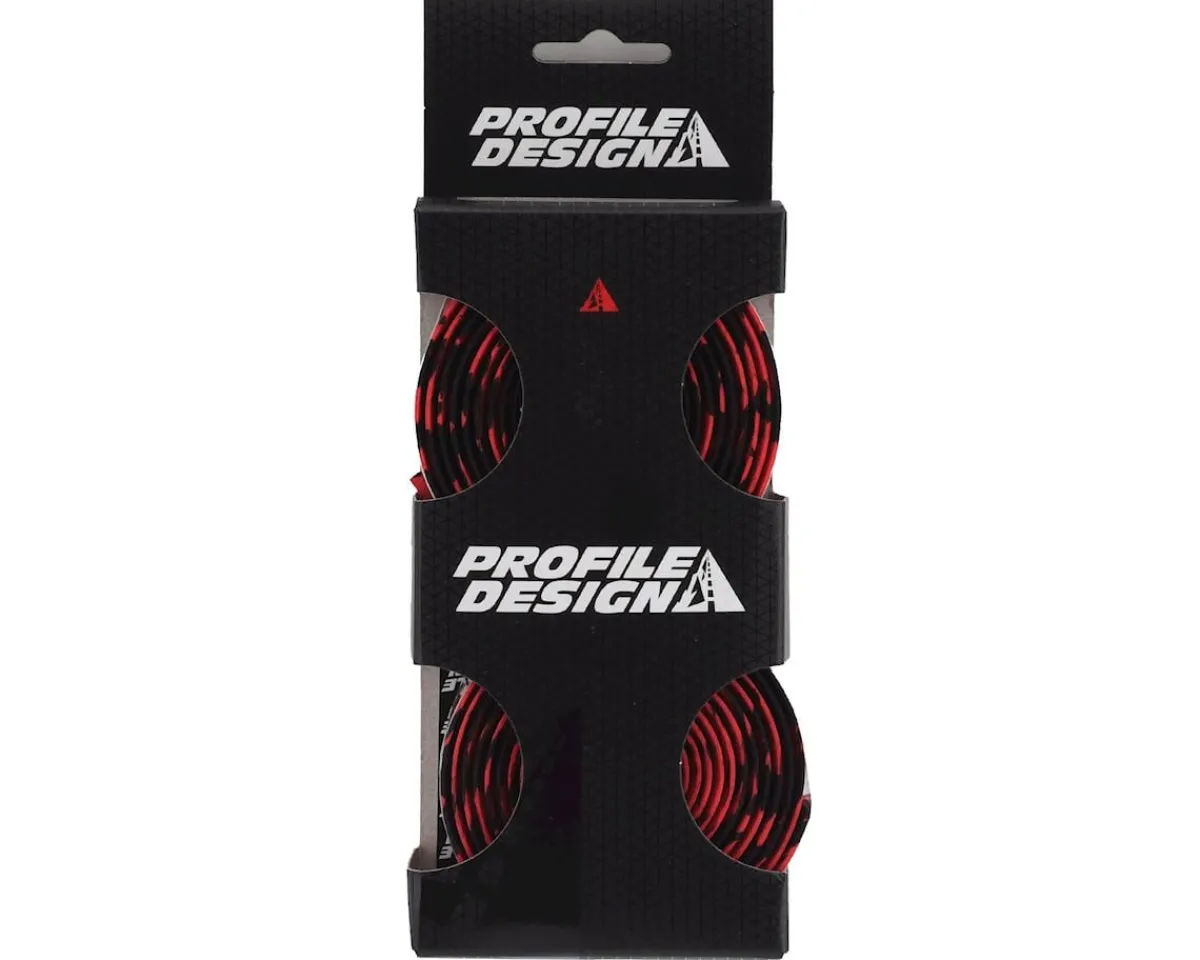 Profile Design Grips & Handlebar Tape|Cork Handlebar Tape (Black/Red Splash)