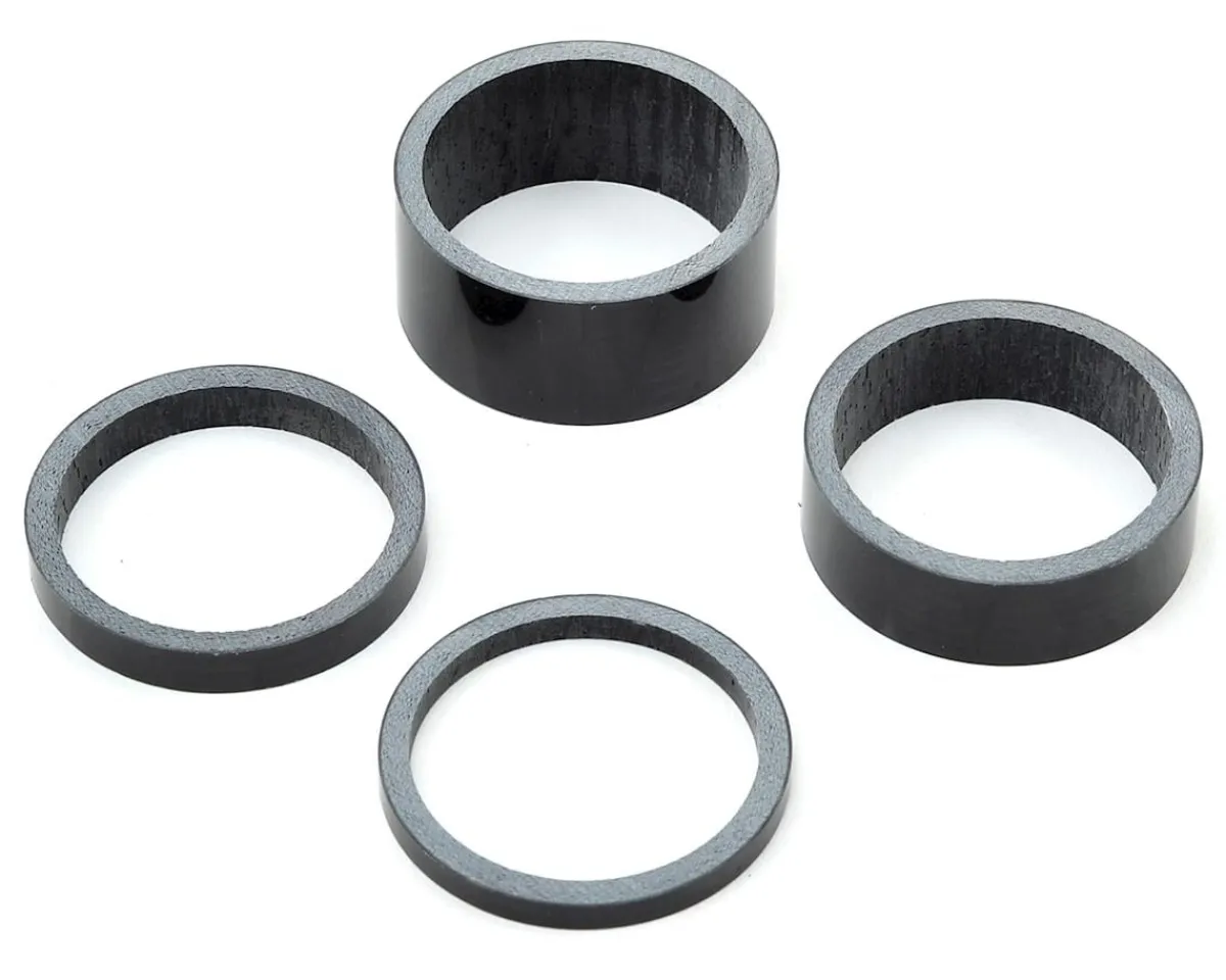 PRO Headsets & Spacers|1-1/8" UD Carbon Headset Spacer Set (Black) (3, 5, 10, 15mm)