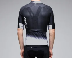 Q36.5 Jerseys|Summer Essentials|Gregarius Pro Collar Fade Jersey (Black) (S)