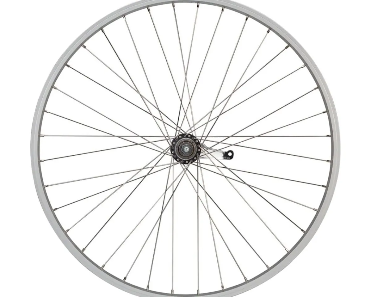 Quality Wheels Wheels & Parts|Single Wall Coaster Brake Rear Wheel (Silver) (3-Prong Cog) (3/8" x 124mm) (26")