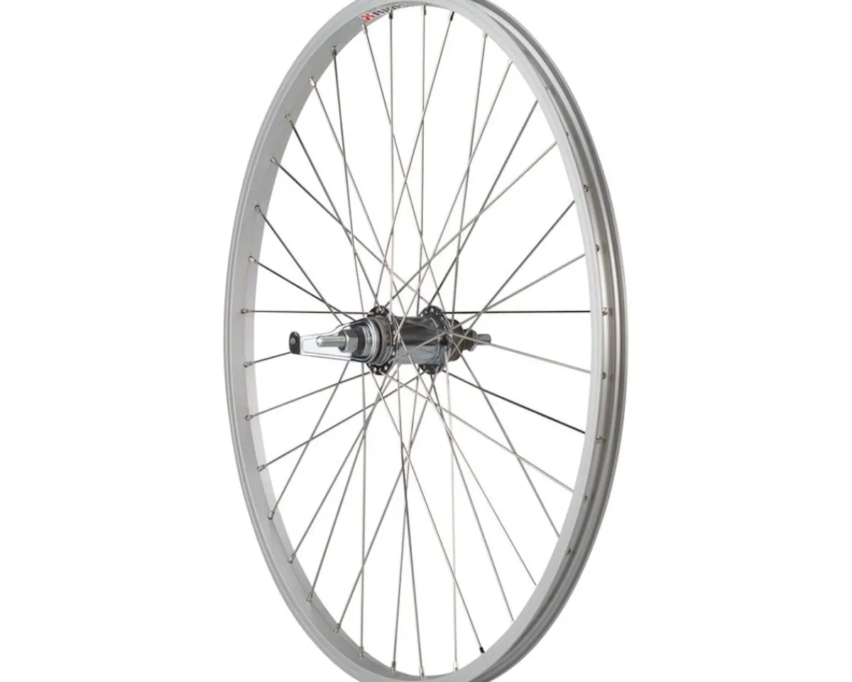 Quality Wheels Wheels & Parts|Single Wall Coaster Brake Rear Wheel (Silver) (3-Prong Cog) (3/8" x 124mm) (26")
