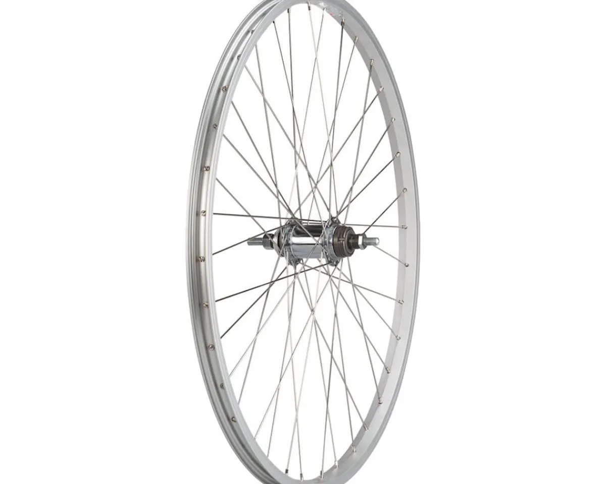Quality Wheels Wheels & Parts|Single Wall Coaster Brake Rear Wheel (Silver) (3-Prong Cog) (3/8" x 124mm) (26")