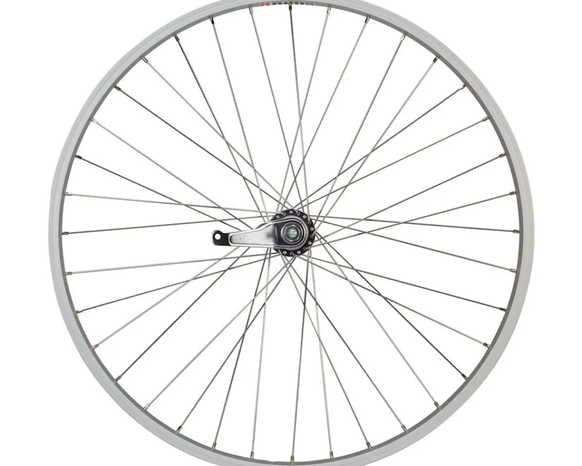 Quality Wheels Wheels & Parts|Single Wall Coaster Brake Rear Wheel (Silver) (3-Prong Cog) (3/8" x 124mm) (26")