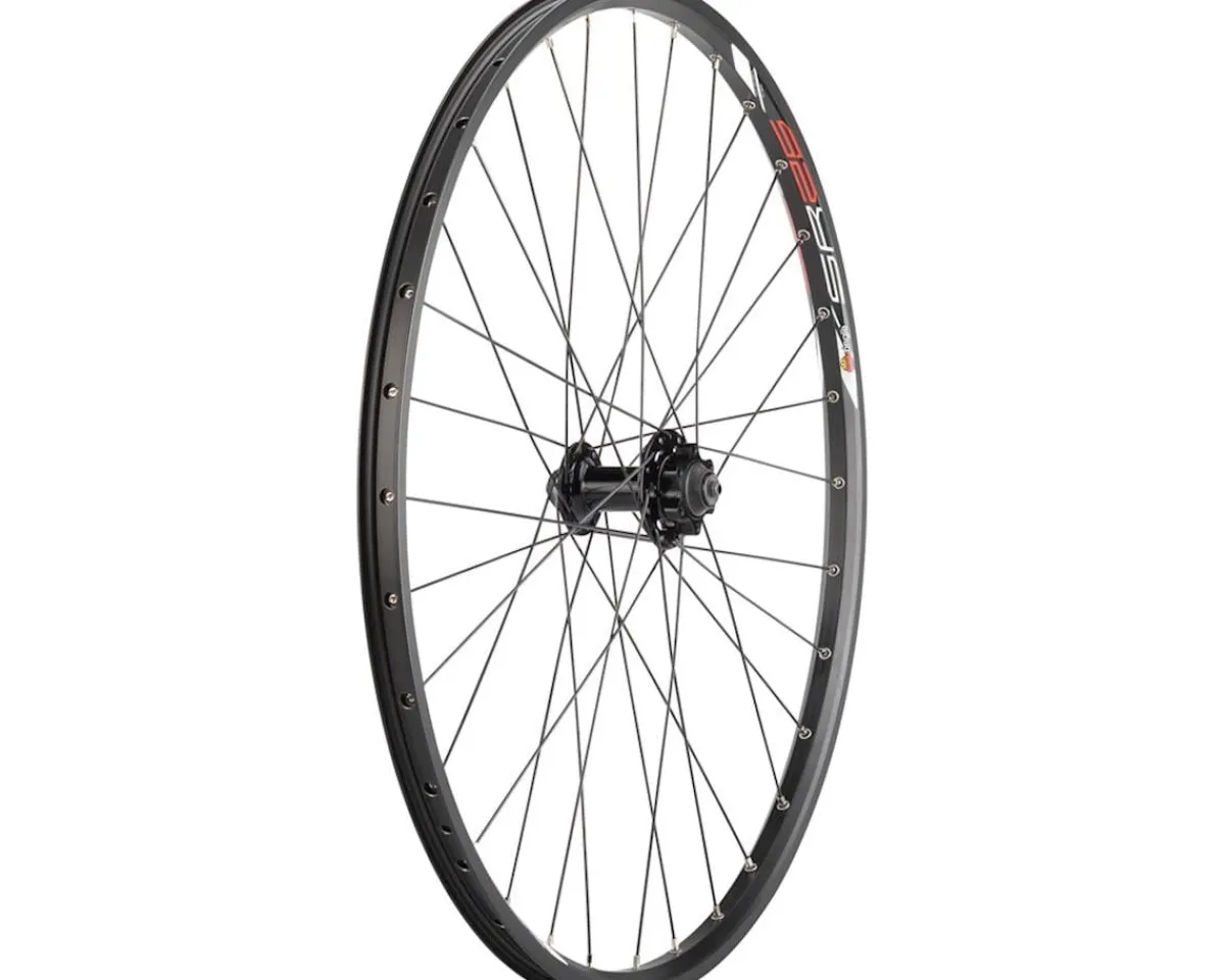 Quality Wheels Wheels & Parts|Value Double Wall Series Disc Front Wheel (Black) (QR x 100mm) (26") (6-Bolt) (Tubeless)