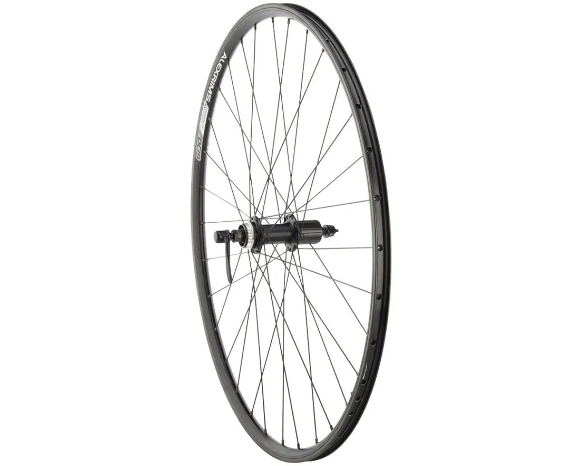 Quality Wheels Wheels & Parts|Value Double Wall Series Disc/Rim Rear Wheel (Black) (Shimano HG) (QR x 135mm) (700c) (Centerlock)