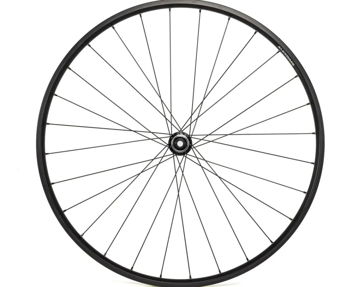 Quality Wheels Wheels & Parts|Value Double Wall Disc/Rim Brake Front Wheel (Black) (12 x 100mm) (700c) (Centerlock) (Tubeless)