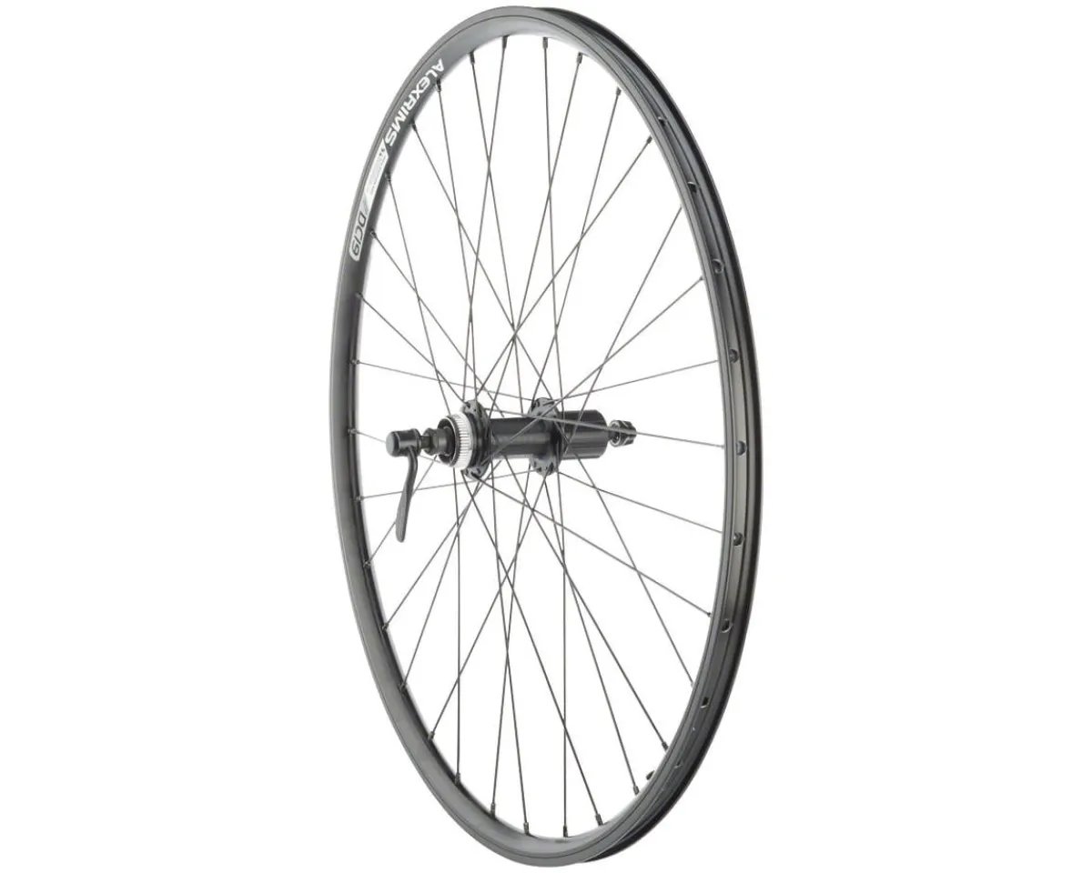 Quality Wheels Wheels & Parts|Value Double Wall Series Rim/Disc Rear Wheel (Black) (Shimano HG) (QR x 135mm) (26") (Centerlock/Rim Brake) (Tubeless)