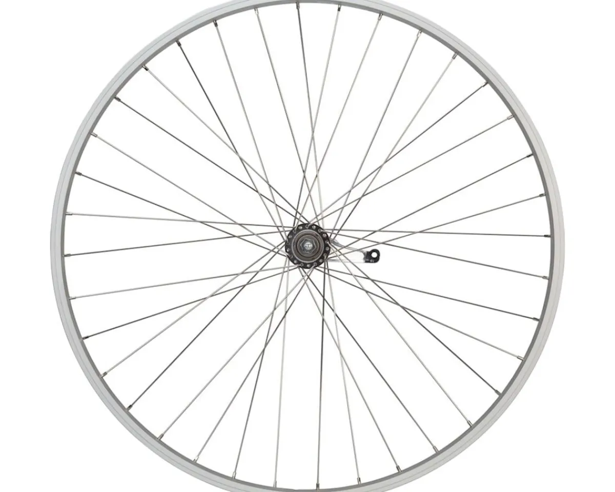 Quality Wheels Wheels & Parts|Value Single Wall Series Coaster Brake Rear Wheel (700c) (3/8" x 124mm) (Coaster Brake) (3 Prong Cog) (Silver)