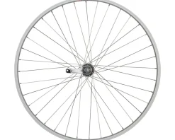 Quality Wheels Wheels & Parts|Value Single Wall Series Coaster Brake Rear Wheel (700c) (3/8" x 124mm) (Coaster Brake) (3 Prong Cog) (Silver)