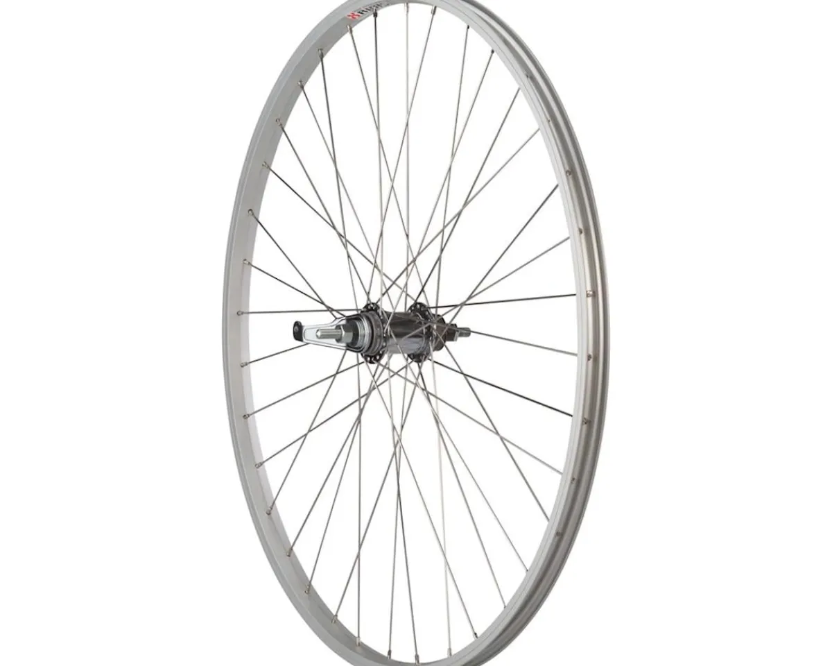 Quality Wheels Wheels & Parts|Value Single Wall Series Coaster Brake Rear Wheel (700c) (3/8" x 124mm) (Coaster Brake) (3 Prong Cog) (Silver)