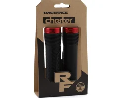 Race Face Grips & Handlebar Tape|Chester Lock-On Grips (Black/Red) (31mm)