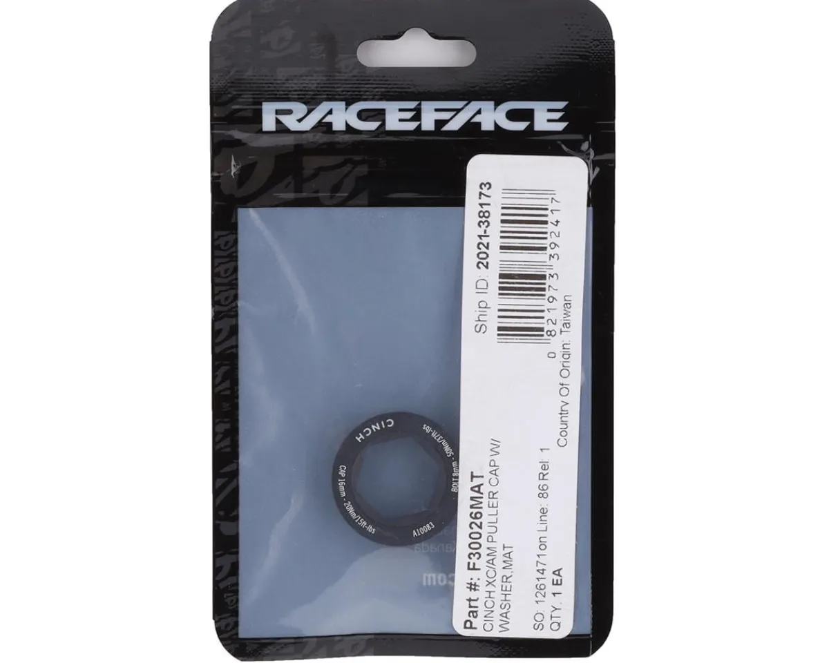 Race Face Cranksets & Parts|CINCH XC/AM Crank Puller Cap & Washer Set (Matte Black)