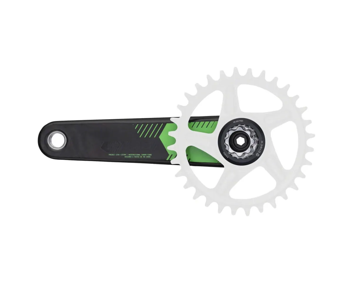 Race Face Cranksets & Parts|Era Cinch Carbon Crankset (Green) (10-12 Speed) (30mm Spindle) (170mm) (Direct Mount) (Boost)