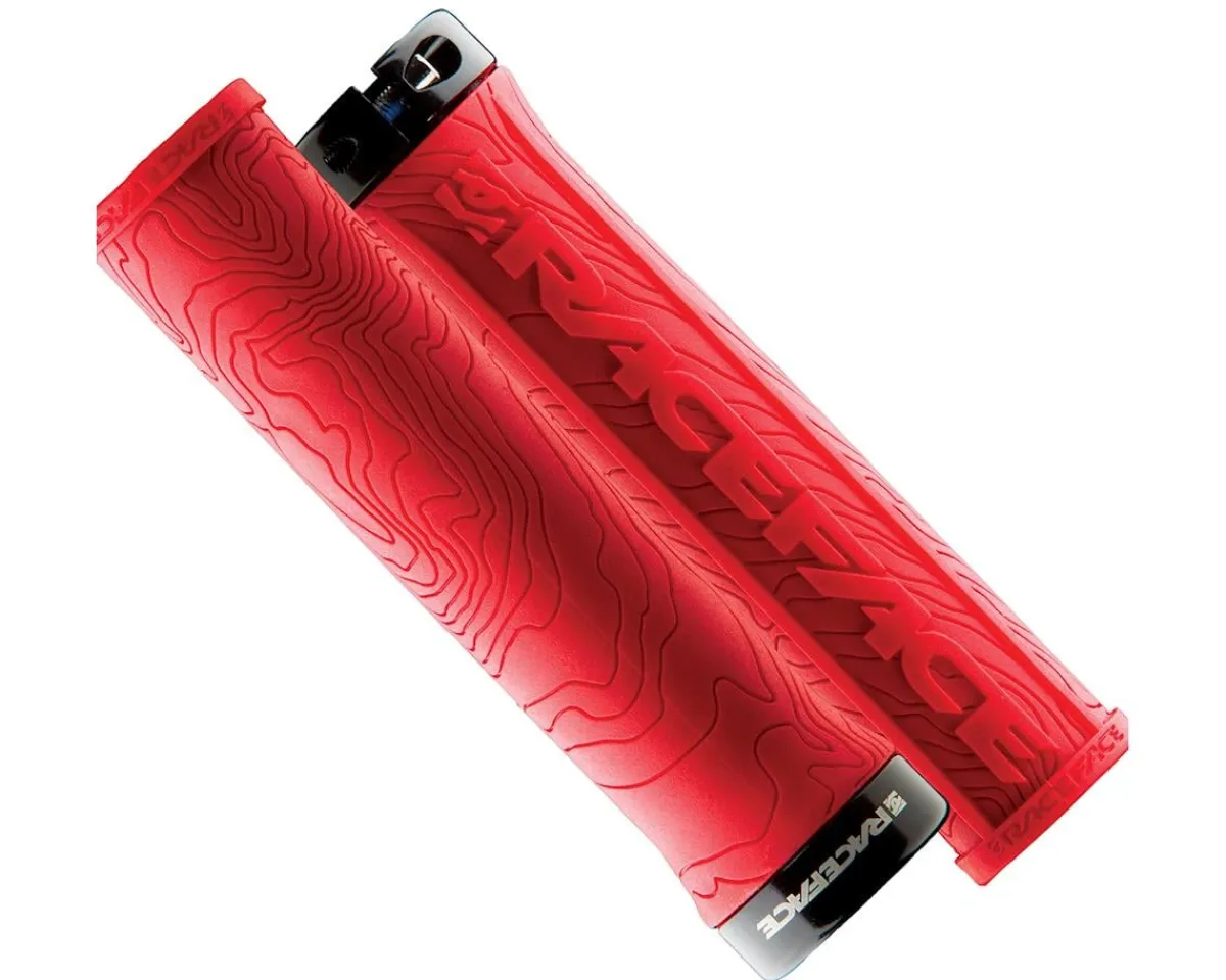Race Face Grips & Handlebar Tape|Half Nelson Lock-On Grips (Red)