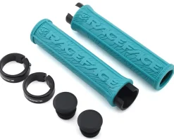 Race Face Grips & Handlebar Tape|Half Nelson Lock-On Grips (Turquoise)