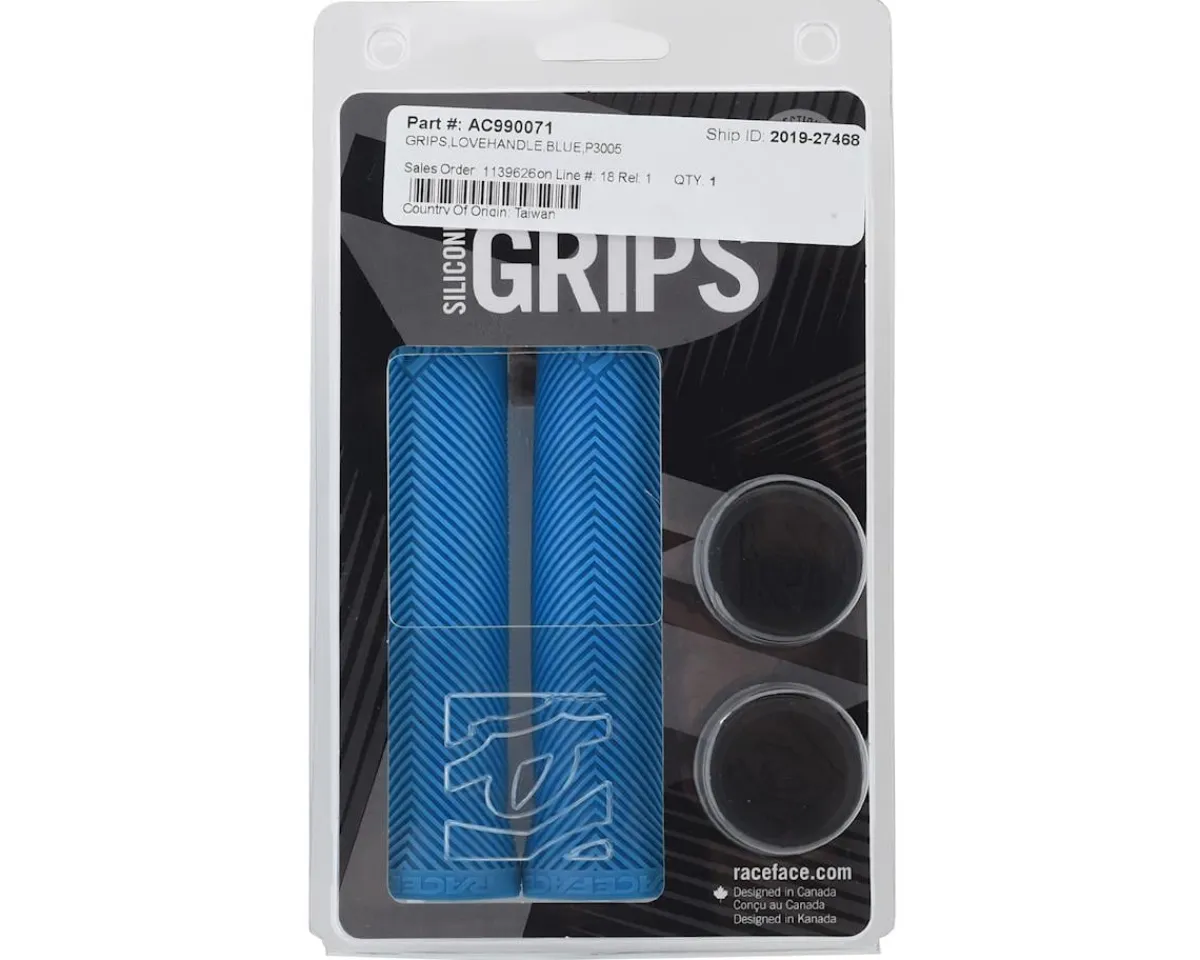 Race Face Grips & Handlebar Tape|Love Handle Grips (Blue)