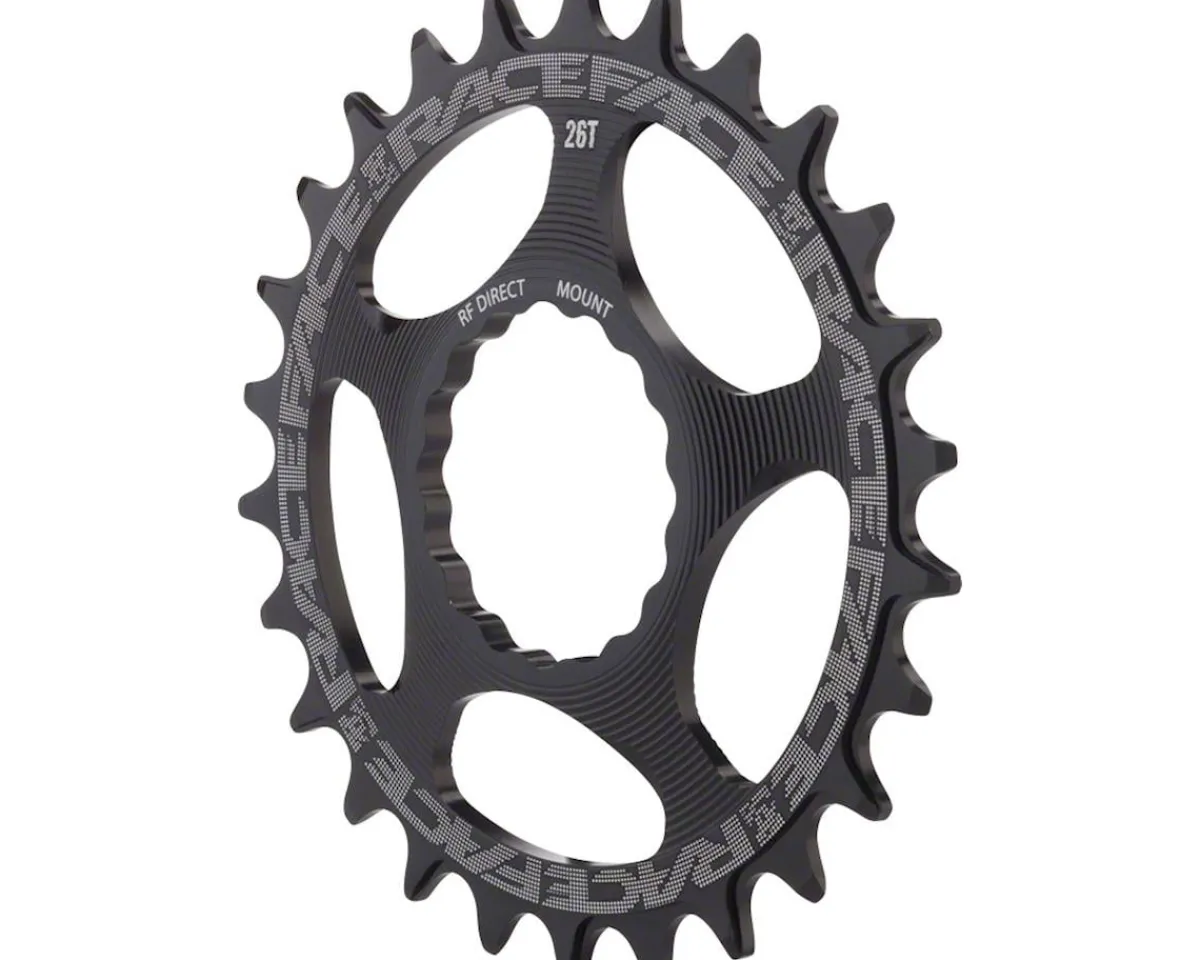 Race Face Chainrings & Accessories|Narrow-Wide CINCH Direct Mount Chainring (Black) (1 x 9-12 Speed) (Single) (24T) (3mm Offset/Boost)