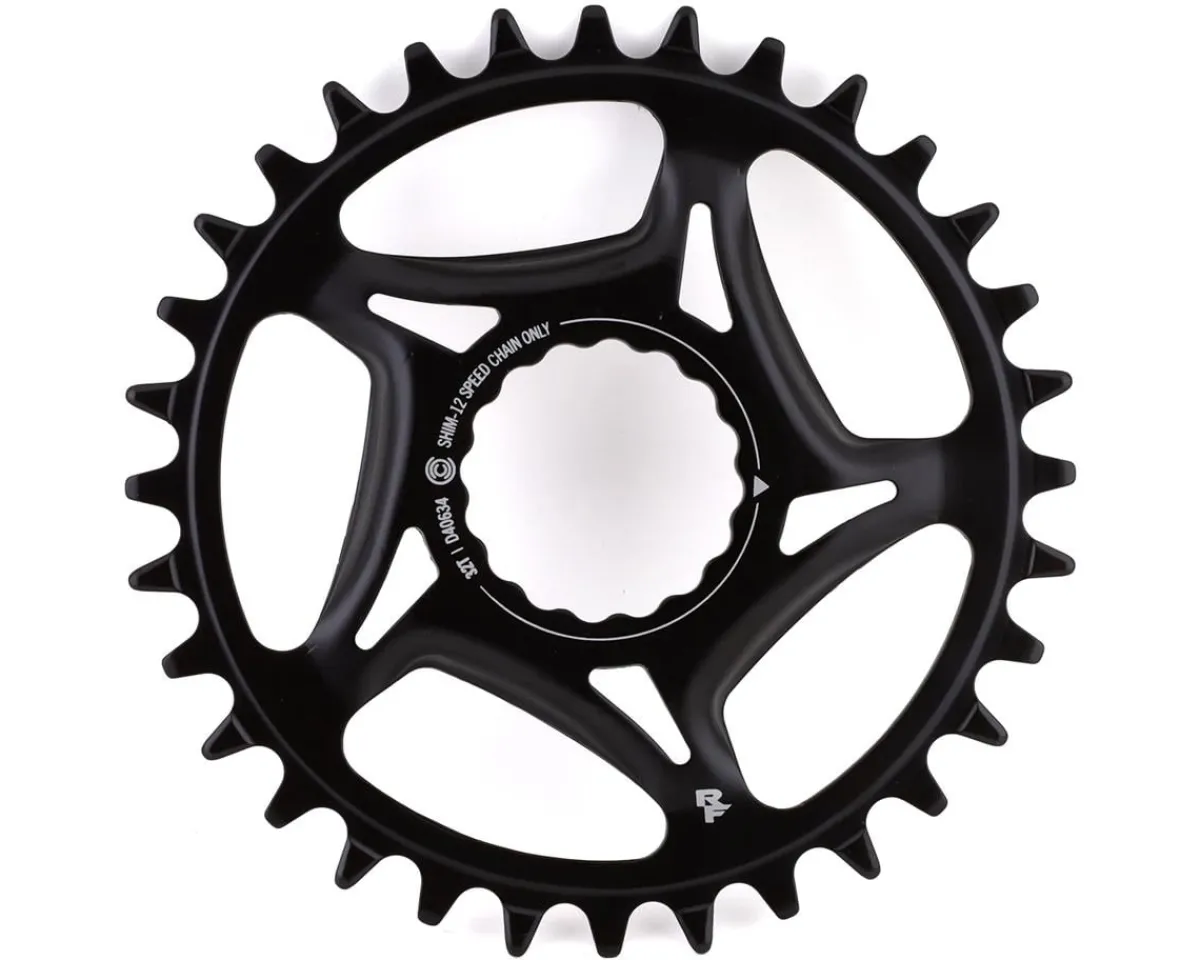 Race Face Chainrings & Accessories|Narrow-Wide CINCH Direct Mount Chainring (Black) (Shimano 12 Speed) (Single) (32T) (Steel) (3mm Offset/Boost)