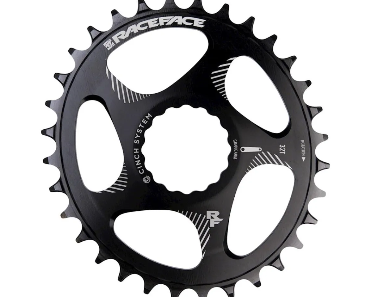 Race Face Chainrings & Accessories|Narrow-Wide Oval CINCH Direct Mount Chainring (Black) (1 x 9-12 Speed) (Single) (28T) (3mm Offset/Boost)