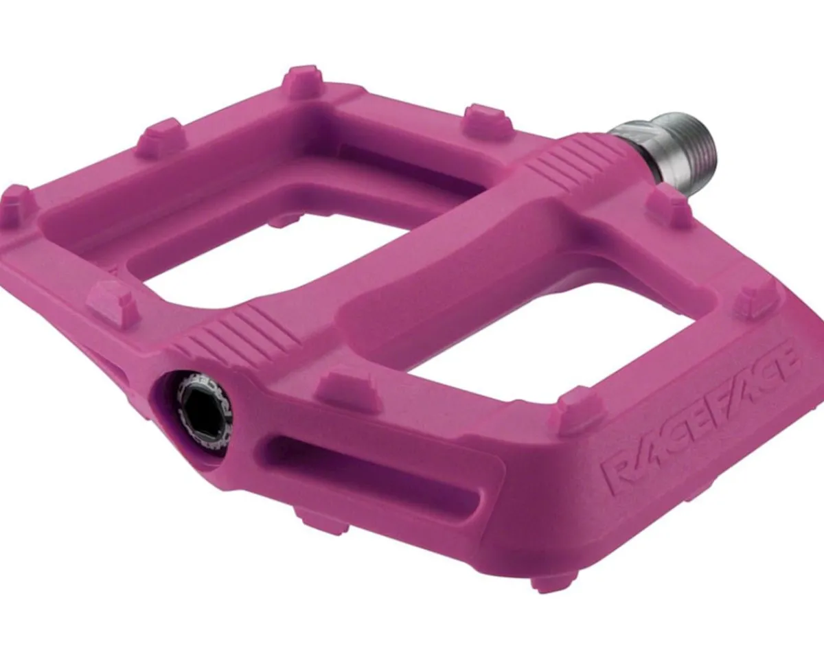 Race Face Pedals & Cleats|Ride Composite Platform Pedals (Magenta)