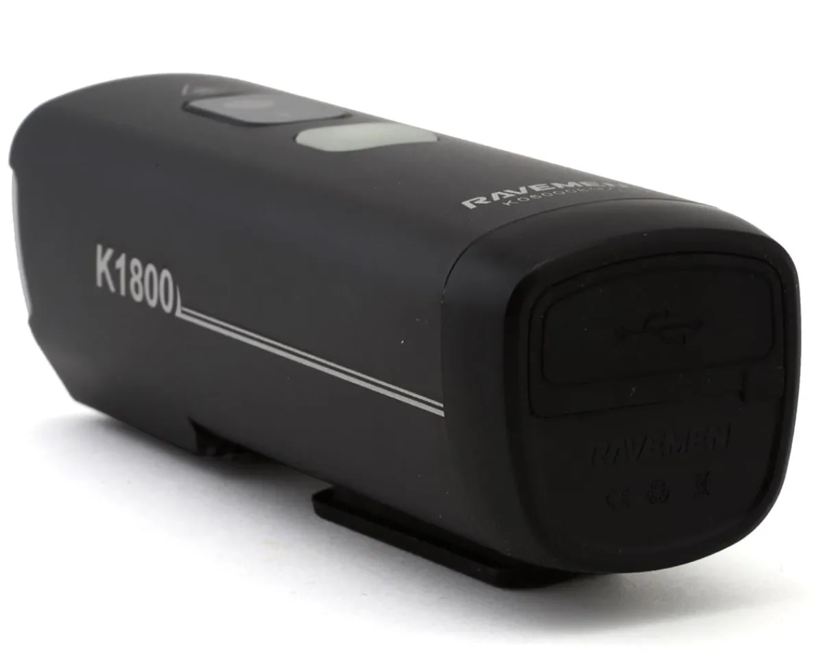 Ravemen Bike Lights|K1800 Headlight (Black) (1800 Lumens)