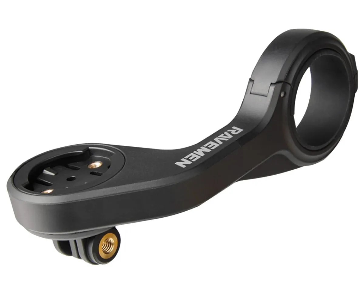 Ravemen Bike Computers|Mounts & Handlebar Accessories|Out Front Mount (Black) (31.8mm) (Garmin/GoPro)