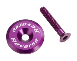 Reverse Components Headsets & Spacers|Alloy Ahead Top Cap with Screw (Purple)