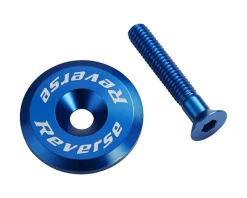 Reverse Components Headsets & Spacers|Alloy Ahead Top Cap with Screw (Blue)