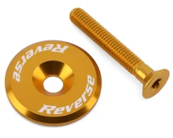 Reverse Components Headsets & Spacers|Alloy Ahead Top Cap with Screw (Gold)