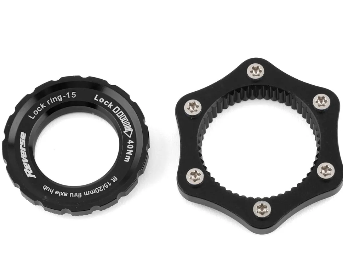 Reverse Components Brakes|Centerlock to 6-Bolt Rotor Adapter (Black)