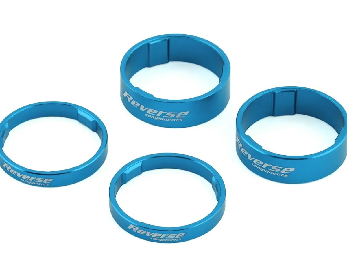 Reverse Components Headsets & Spacers|Ultralight Headset Spacer Set (Light Blue) (4)