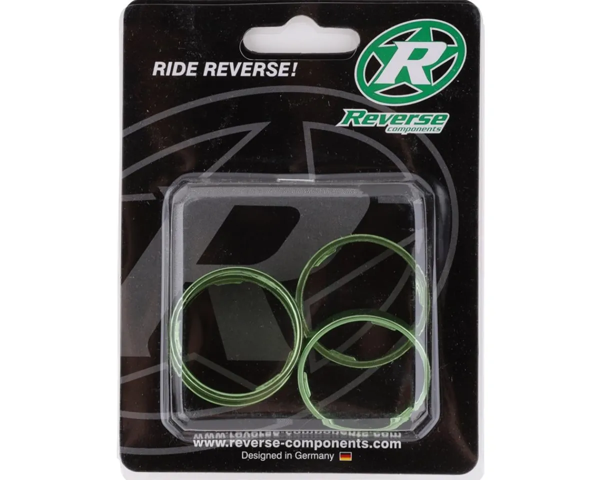 Reverse Components Headsets & Spacers|Ultralight Headset Spacer Set (Green) (4)
