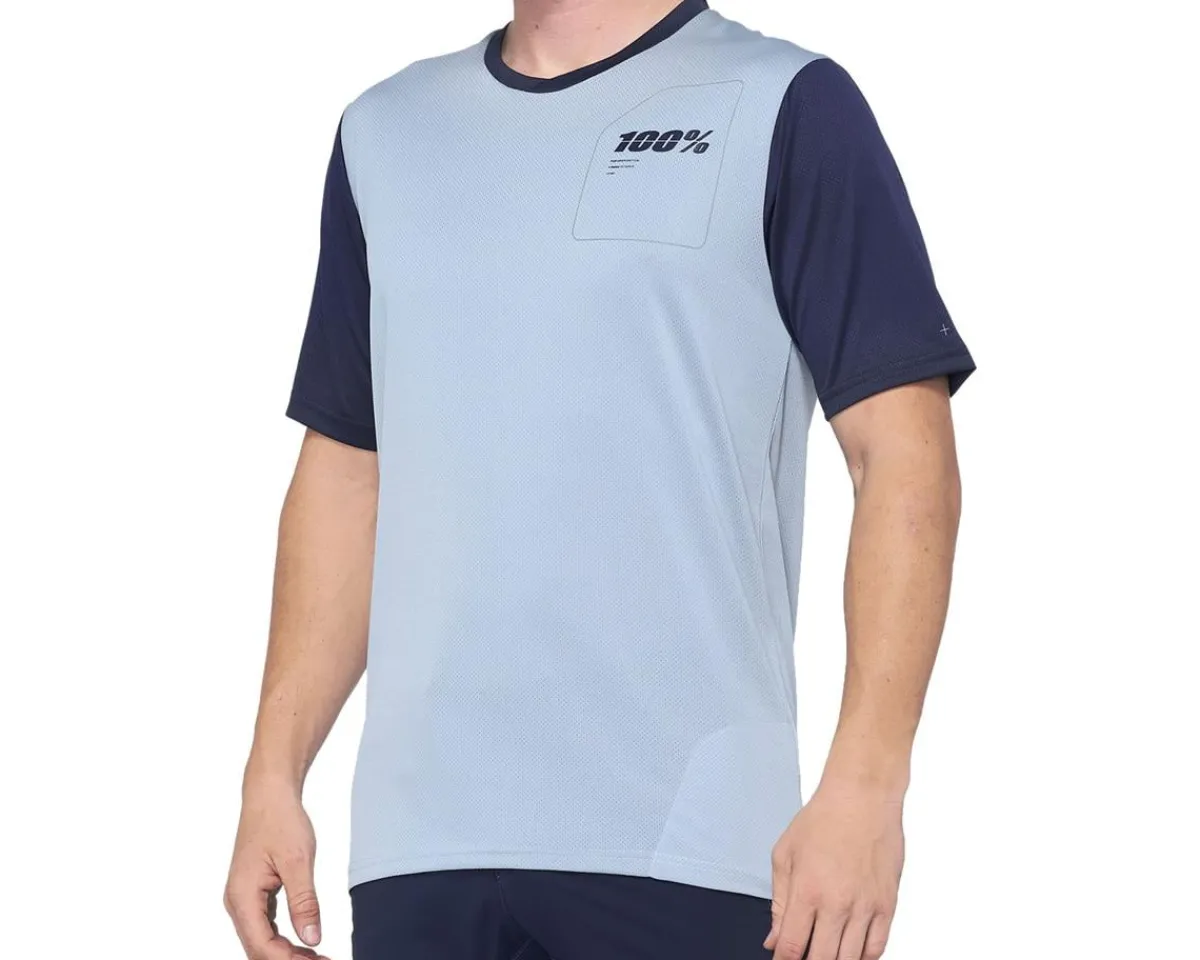 1 Clothing Sale|Jerseys|00% Ridecamp Men's Short Sleeve Jersey (Light Slate/Navy) (S)