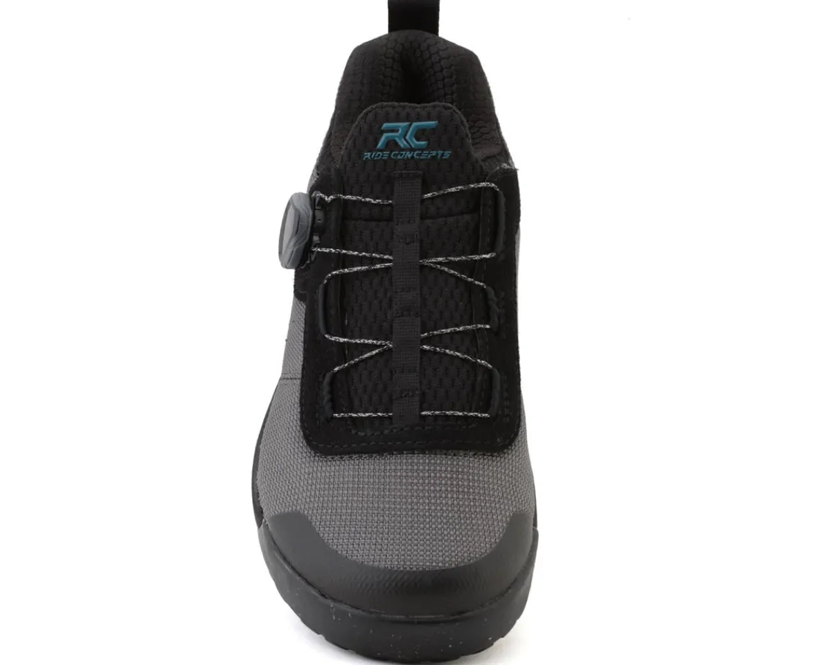Ride Concepts Shoes, Socks, & Footwear|Accomplice BOA Flat Pedal Shoes (Charcoal/Tahoe Blue) (10)