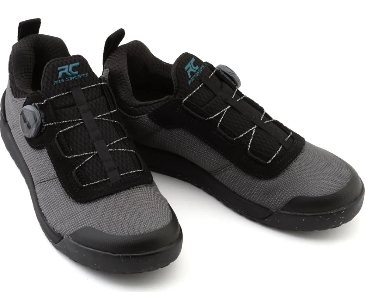 Ride Concepts Shoes, Socks, & Footwear|Accomplice BOA Flat Pedal Shoes (Charcoal/Tahoe Blue) (10)