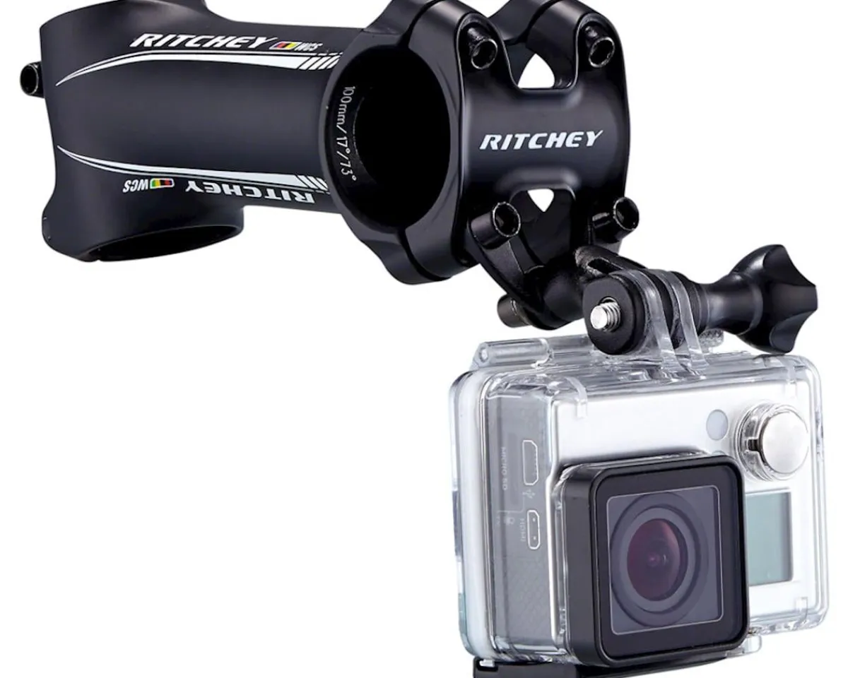 Ritchey Mounts & Handlebar Accessories|Holiday Shopping|Universal Stem Mount (Black) (Narrow Spacing) (With GoPro Style Interface)