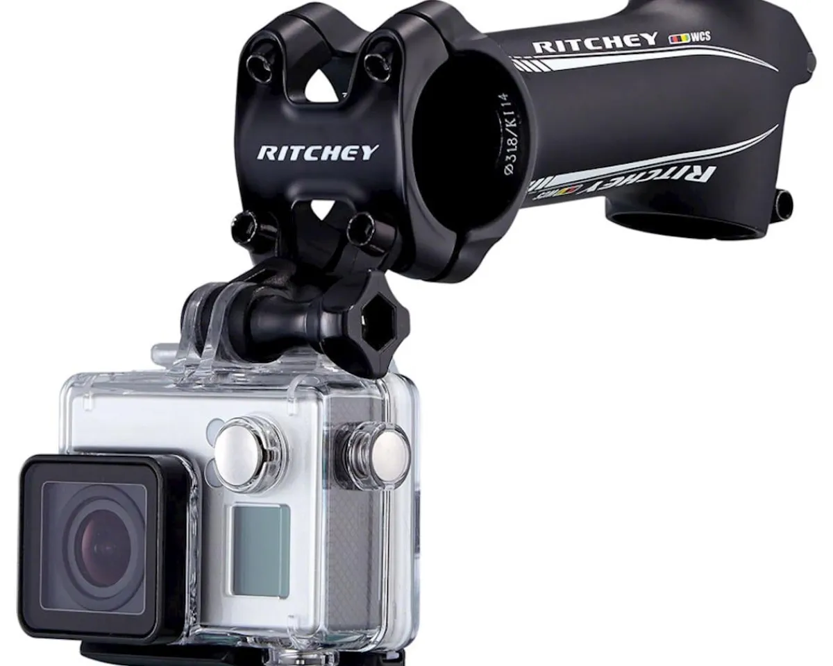 Ritchey Mounts & Handlebar Accessories|Holiday Shopping|Universal Stem Mount (Black) (Narrow Spacing) (With GoPro Style Interface)