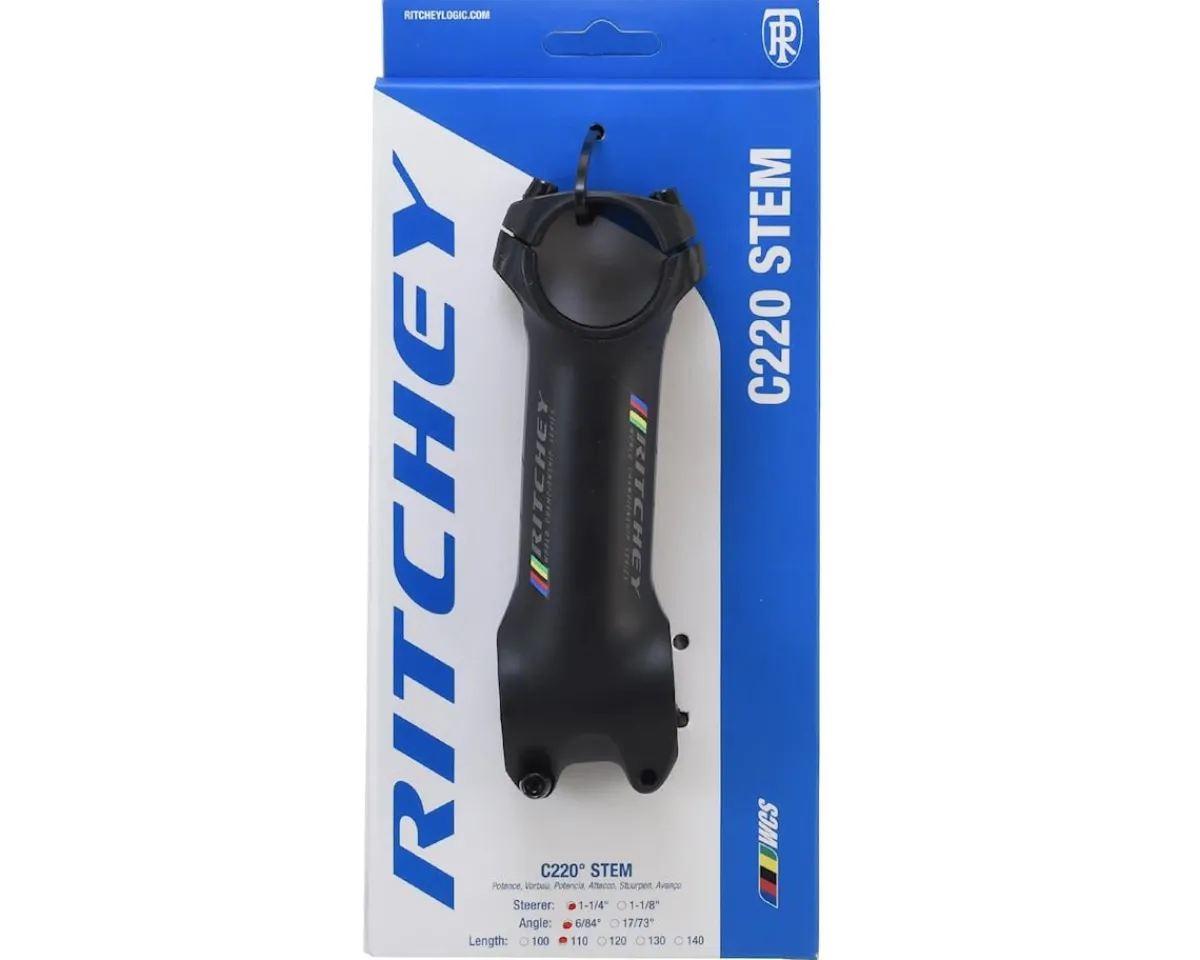 Ritchey Stems & Parts|WCS C220 84D Stem (Matte Black) (31.8mm) (110mm) (6°) (1-1/4" Steerer)