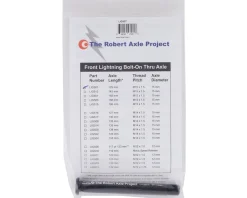 Robert Axle Project Wheels & Parts|Suspension|Lightning Bolt Thru Axle (Black) (Front) (15mm) (125mm) (15 x 100mm) (1.5mm)