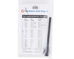 Robert Axle Project Wheels & Parts|Lightning Bolt-on Rear Axle (Black) (163mm) (M12 x 1.5)