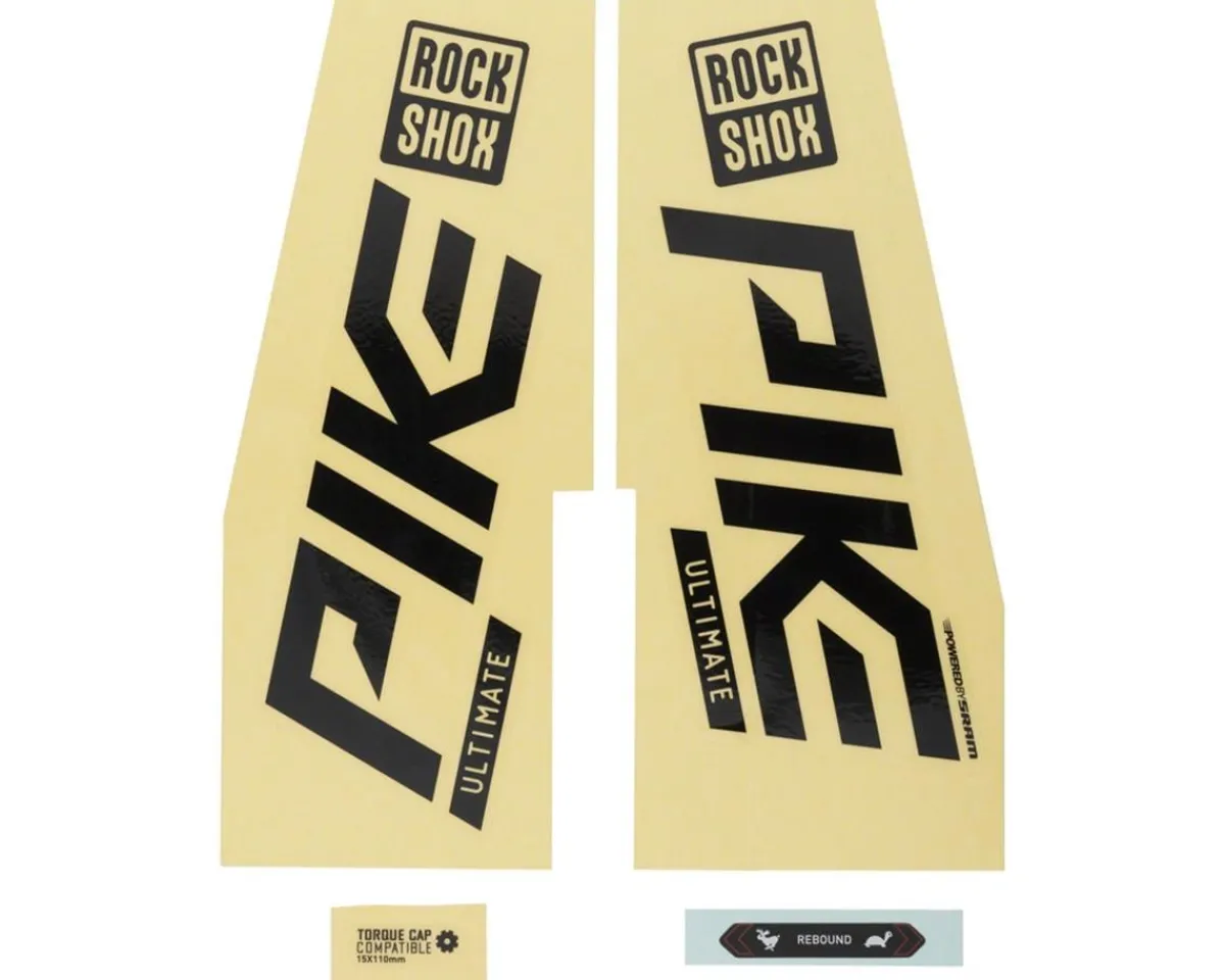 RockShox Suspension|Fork Decal Kit (Gloss Black/Silver) (Pike Ultimate) (27.5"/29")
