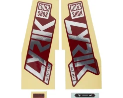 RockShox Suspension|Fork Decal Kit (Gloss Polar Foil/Red) (Lyrik Ultimate) (27.5"/29")