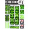 RockShox Suspension|Fork Decal Kit (Green) (For RS-1 and forks with 30/32mm Upper Tubes)